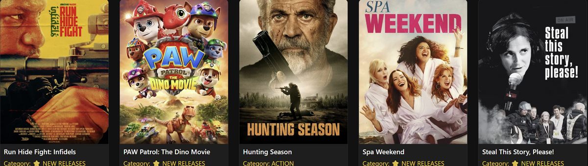 Recently added movie posters